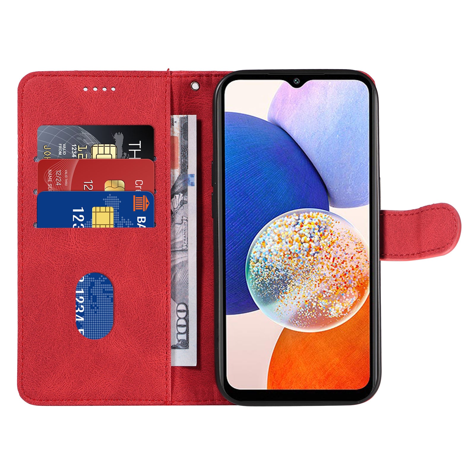For Samsung Galaxy A14 5G Drop-proof Wallet Stand Case Imprinted Line PU Leather Phone Cover For Samsung Galaxy A14 5G Drop-proof Wallet Stand Case Imprinted Line PU Leather Phone Cover